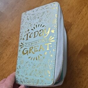 🆕️ Floral Embossed Monthly Inspirational Spiral  Planner with Gold Accents